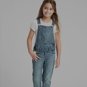 Kids distressed overalls size Large (10)